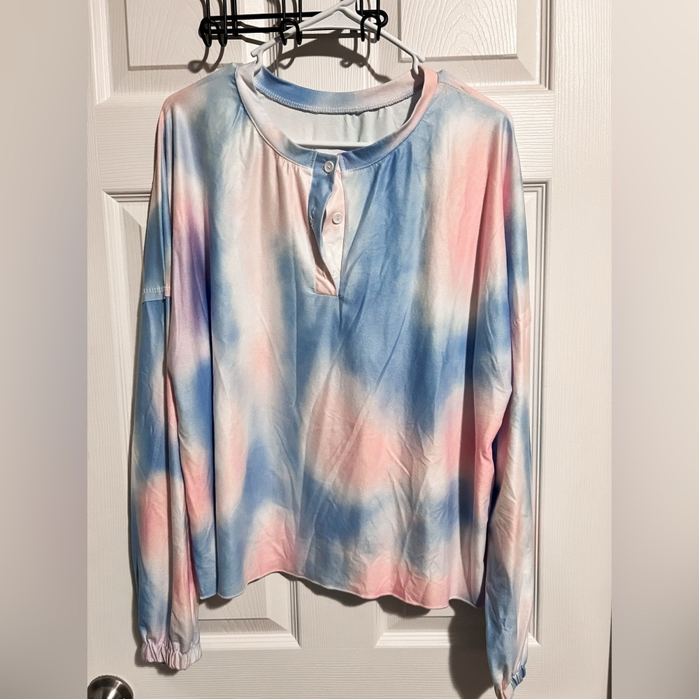 Tie-Dye Long Sleeve Women'n pajama set